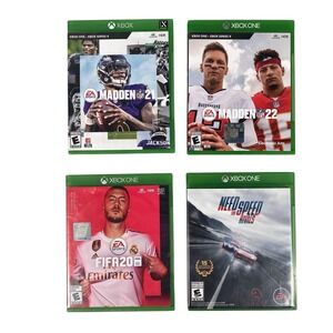 EA Sports Xbox One Game Lot Madden 21 22 FIFA 20 Need for Speed Rivals Bundle